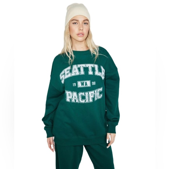GARAGE “Seattle Pacific” Graphic Cotton sweatshirt, Medium, SO comfy & cozy! - Picture 2 of 8